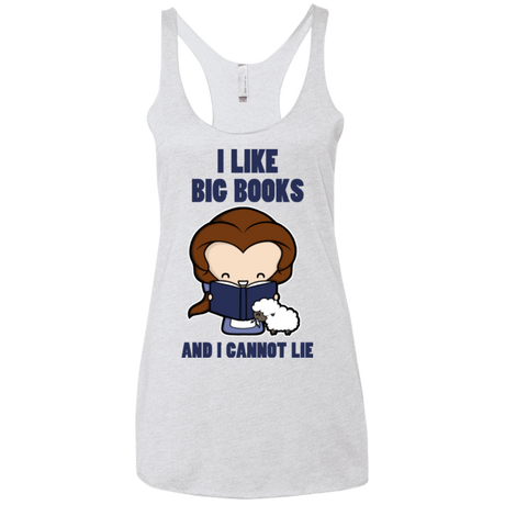 I Like Big Books Women's Triblend Racerback Tank