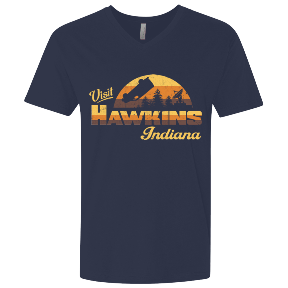 Visit Hawkins Men's Premium V-Neck
