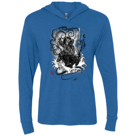 The hunter and the demon Triblend Long Sleeve Hoodie Tee