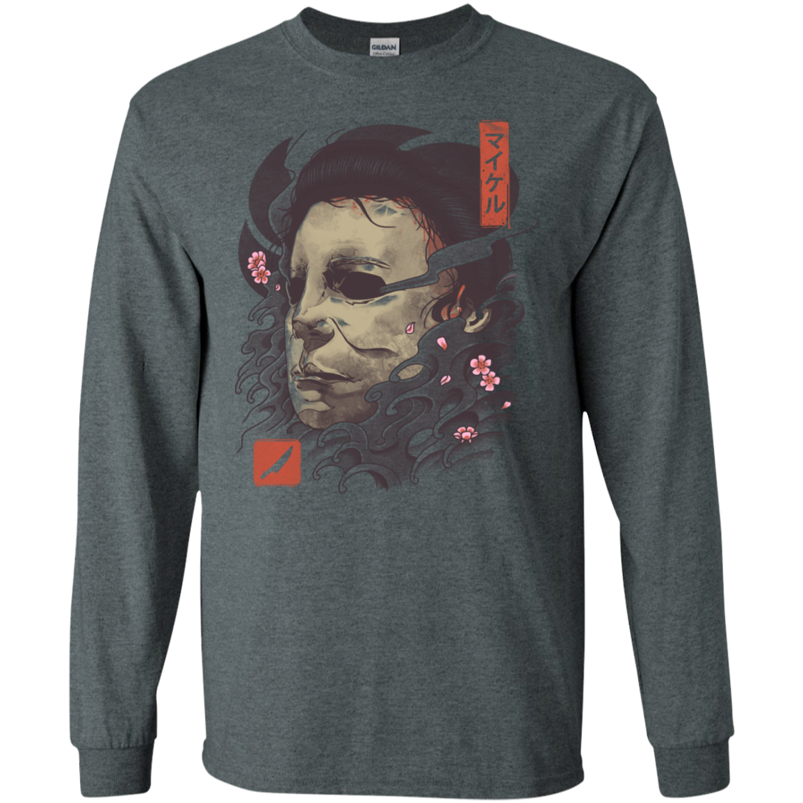Oni Slasher Mask Men's Long Sleeve T-Shirt