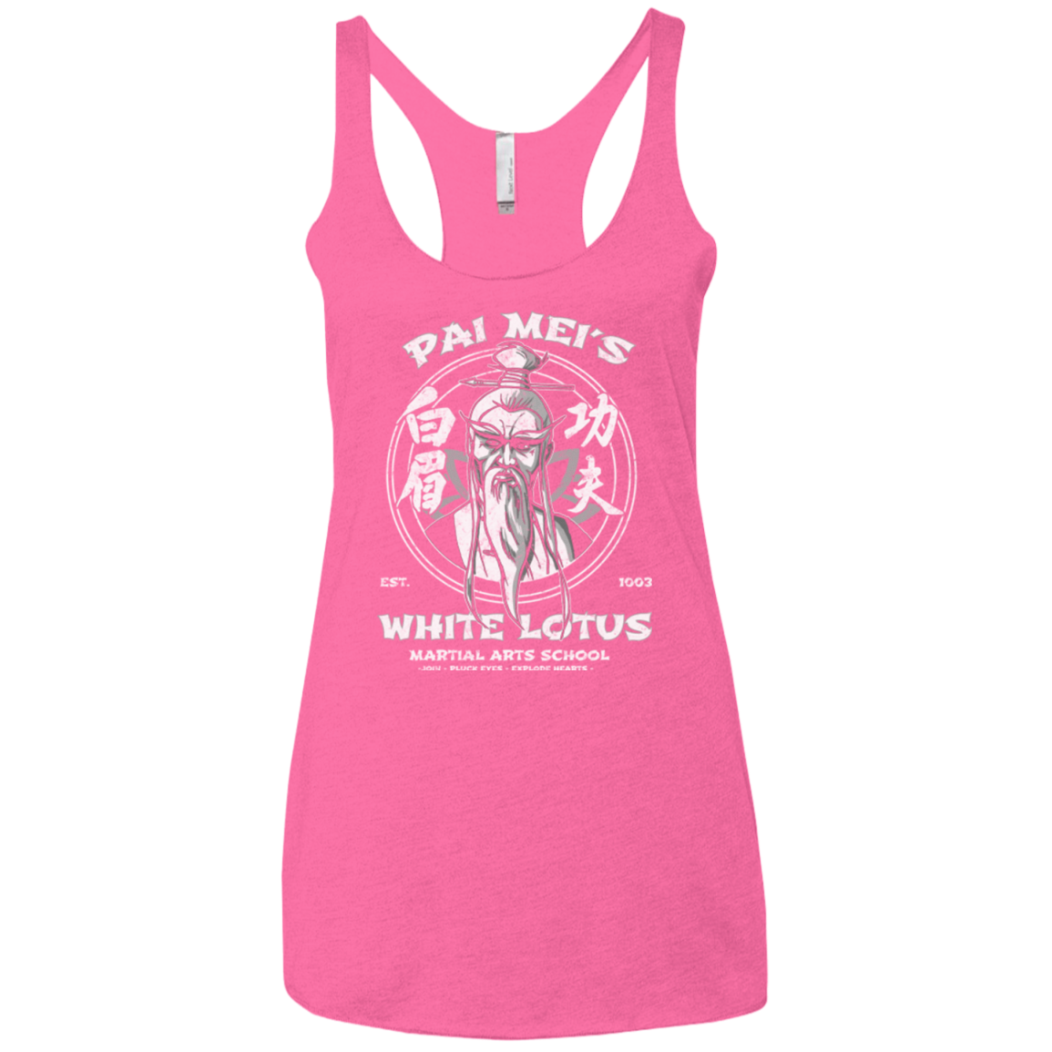 White Lotus Women's Triblend Racerback Tank