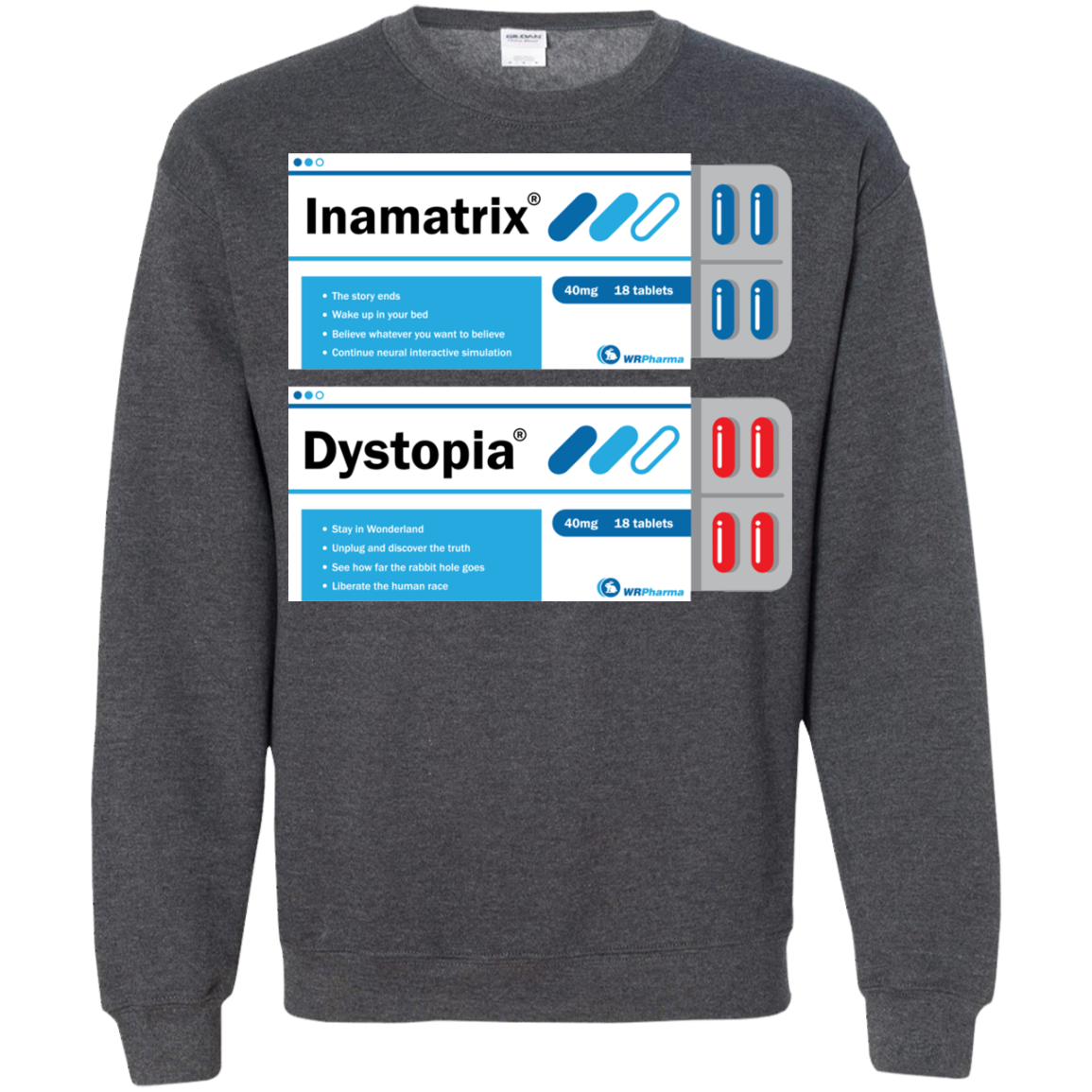 Red or Blue Crewneck Sweatshirt