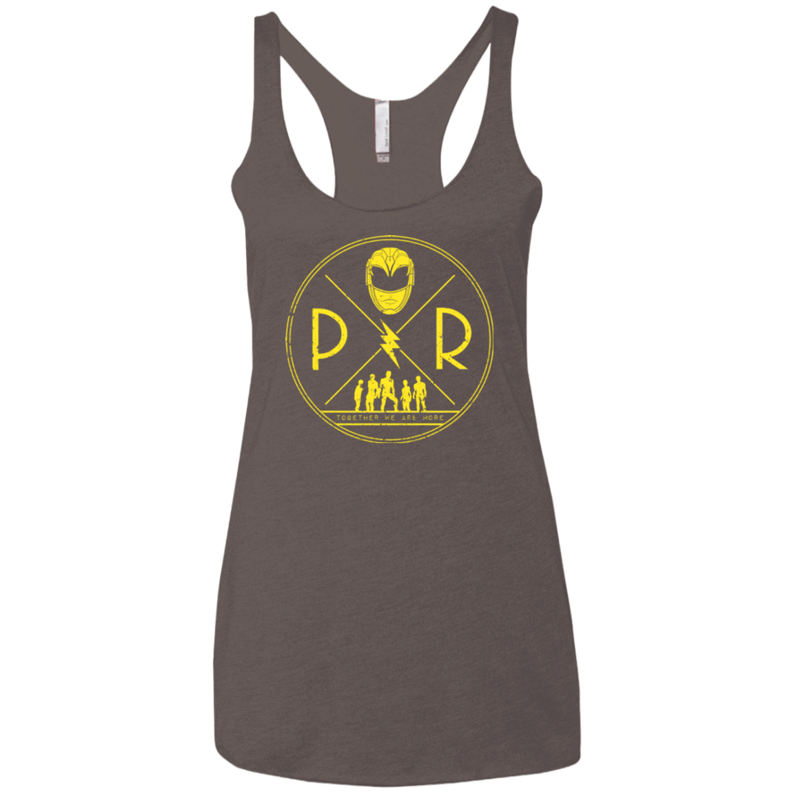 Yellow Power Women's Triblend Racerback Tank