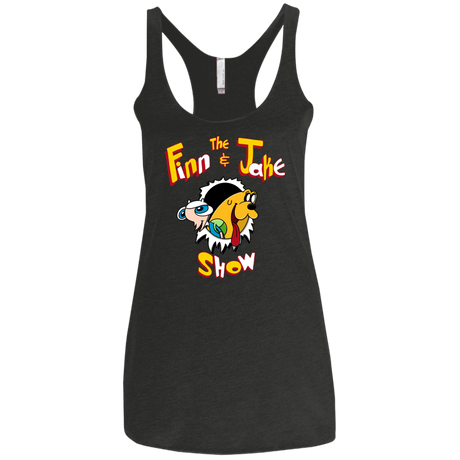 The Finn and Jake Show Women's Triblend Racerback Tank