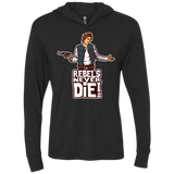 Rebels Never Die Triblend Long Sleeve Hoodie Tee