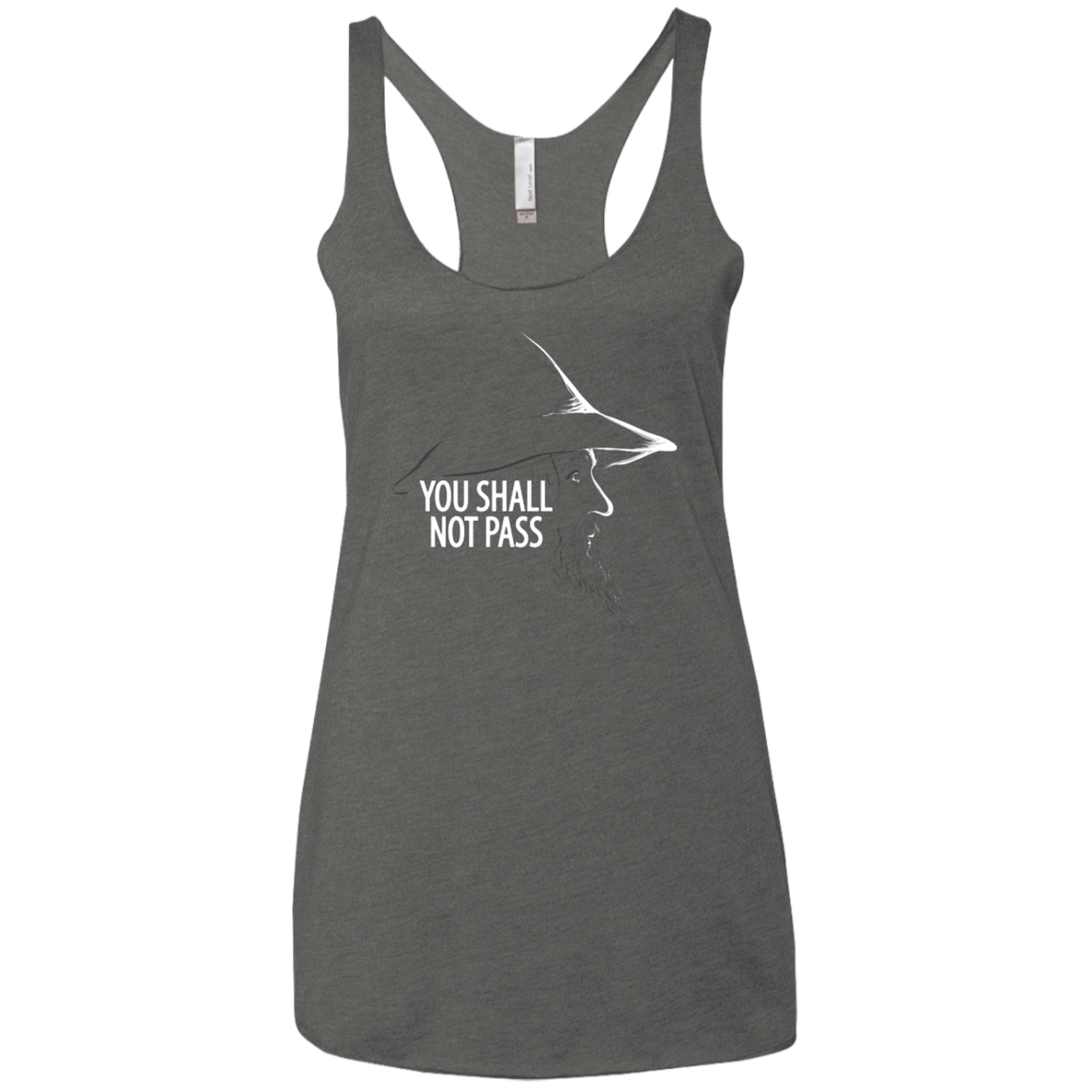 YOU SHALL NOT PASS (2) Women's Triblend Racerback Tank