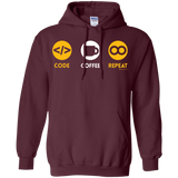 Code Coffee Repeat Pullover Hoodie