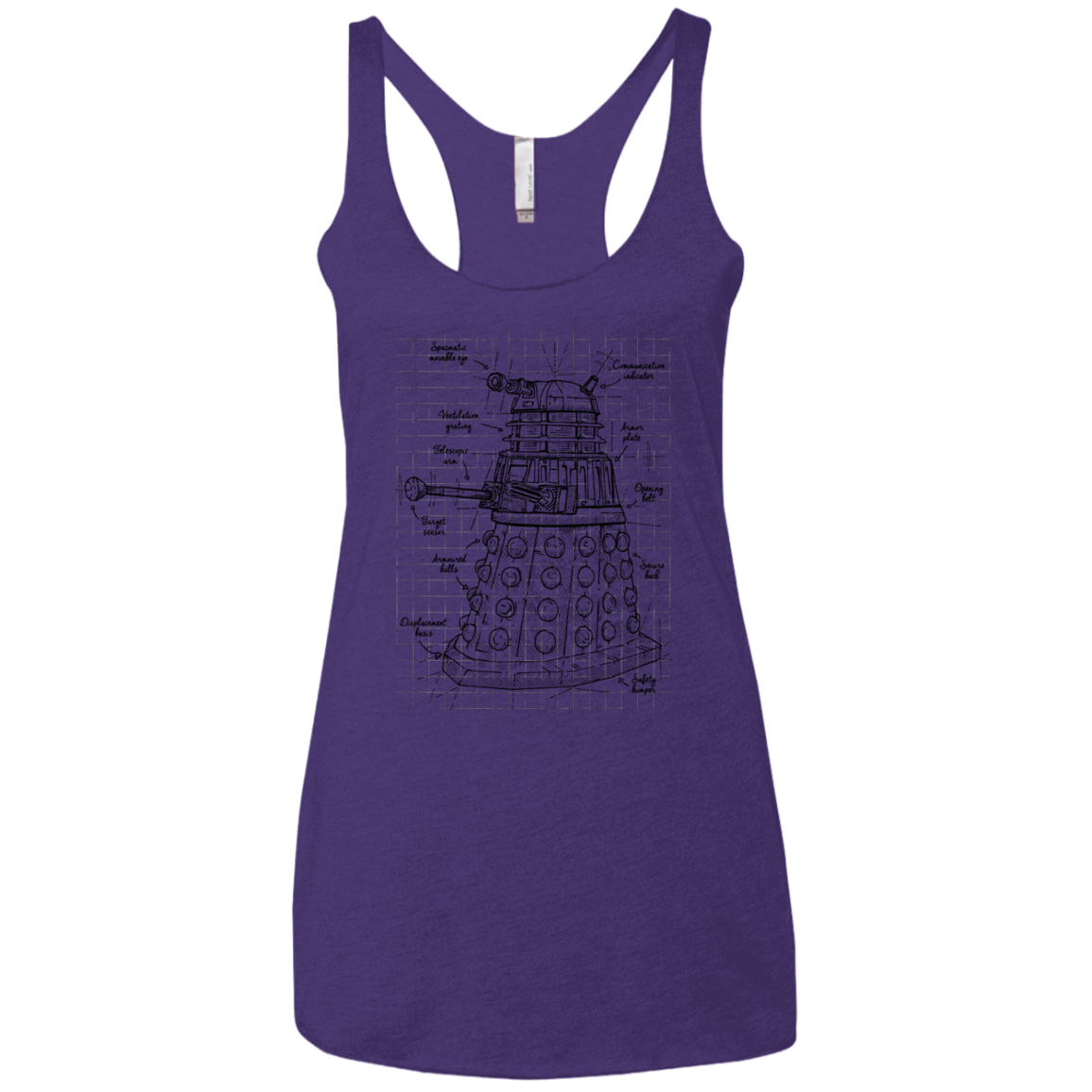 Dalek Plan Women's Triblend Racerback Tank