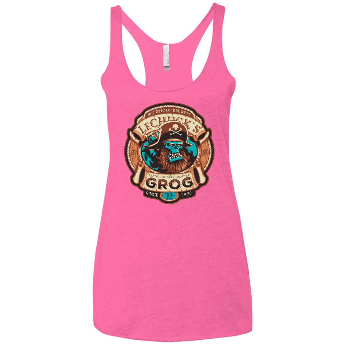 Ghost Pirate Grog Nmns Women's Triblend Racerback Tank