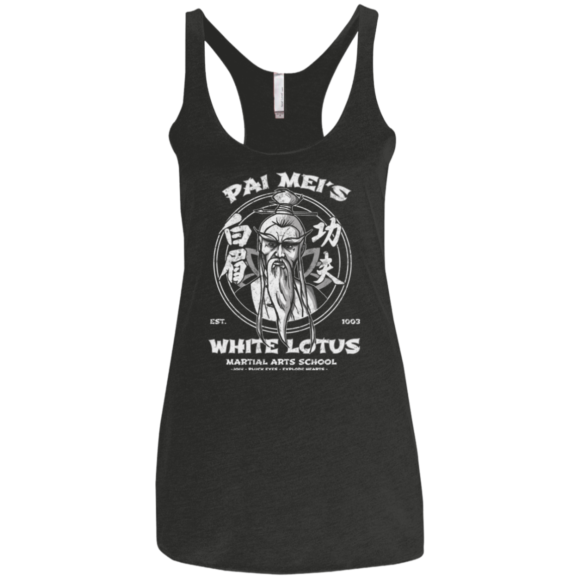 White Lotus Women's Triblend Racerback Tank