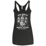 White Lotus Women's Triblend Racerback Tank