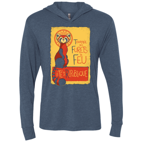 Les Furets de Feu Triblend Long Sleeve Hoodie Tee