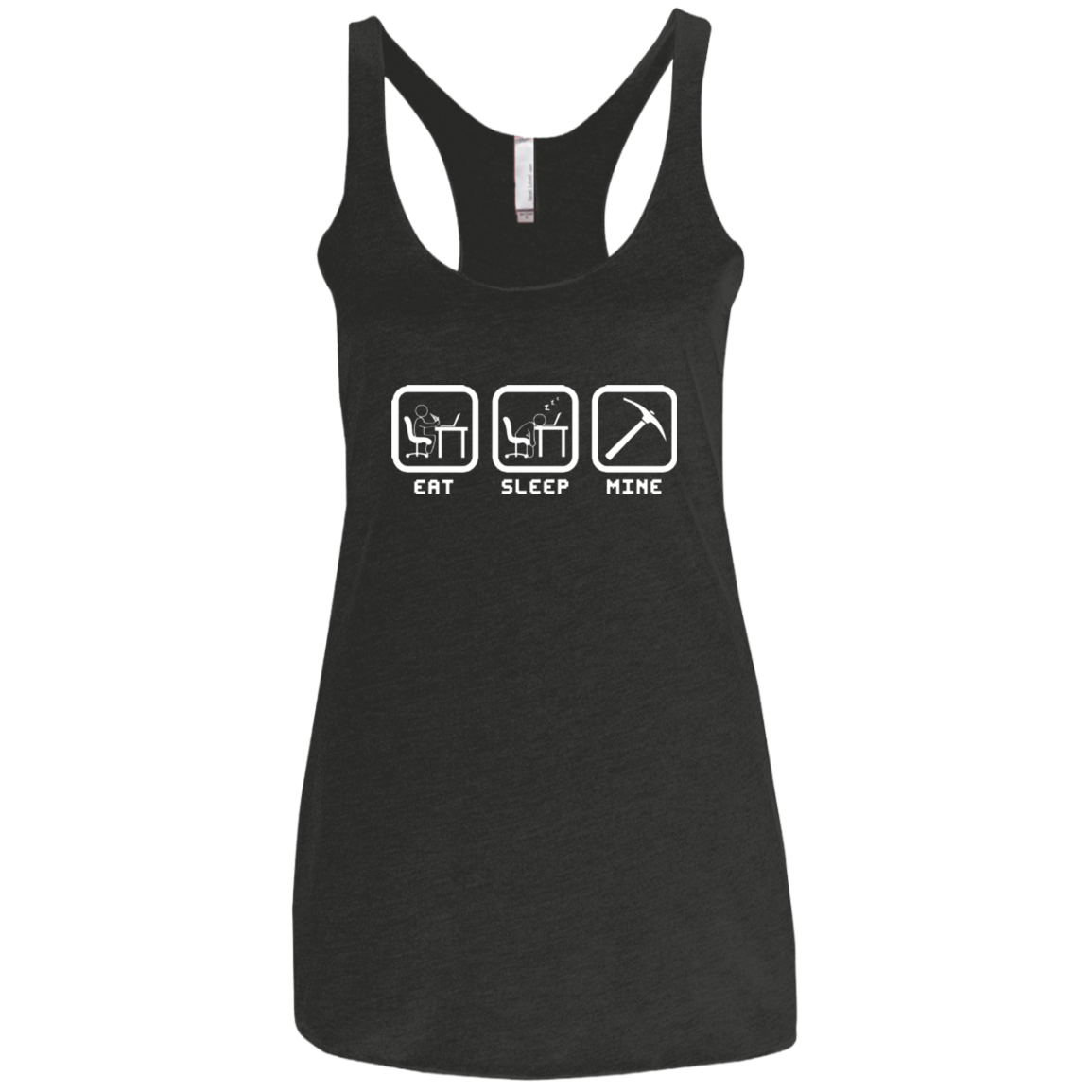 Eat Sleep Mine Women's Triblend Racerback Tank