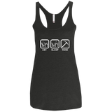 Eat Sleep Mine Women's Triblend Racerback Tank