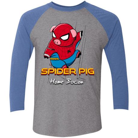 Spider Pig Build Line Men's Triblend 3/4 Sleeve