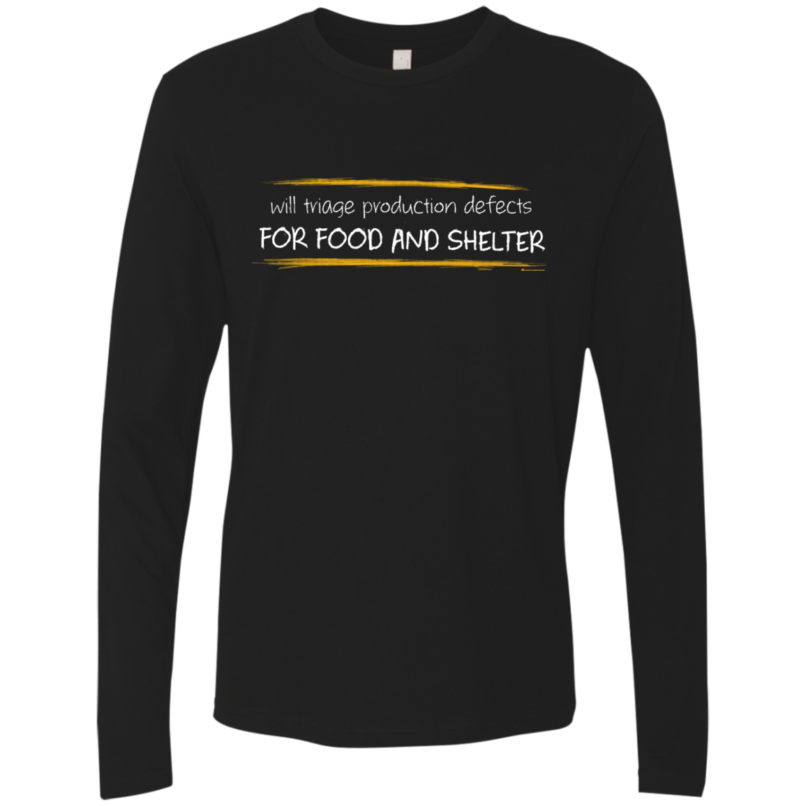 Triaging Defects For Food And Shelter Men's Premium Long Sleeve