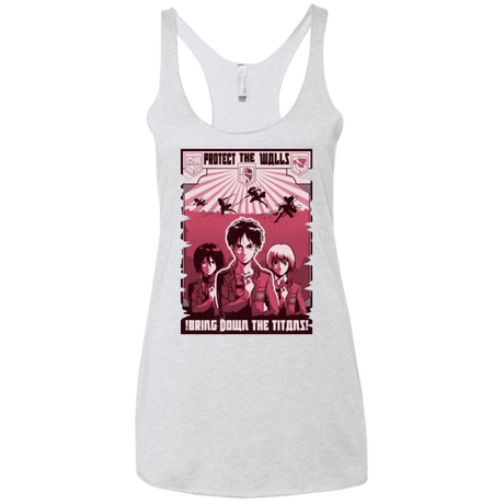 Protect the Walls Women's Triblend Racerback Tank