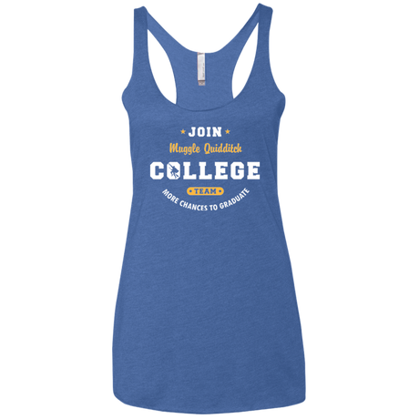 Muggle Quidditch Women's Triblend Racerback Tank