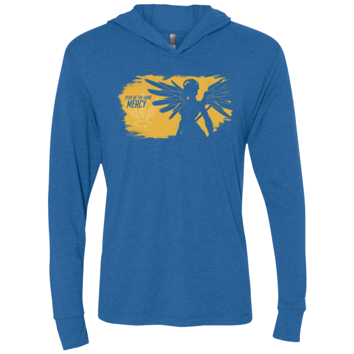 Play of the Game Mercy Triblend Long Sleeve Hoodie Tee