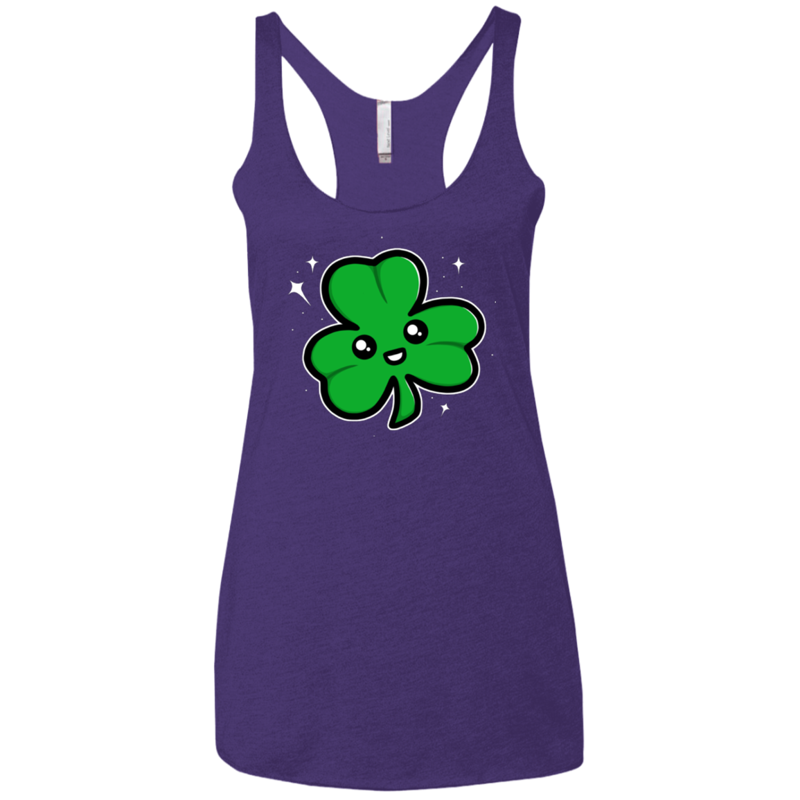 Super Cute Shamrock Women's Triblend Racerback Tank