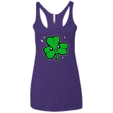 Super Cute Shamrock Women's Triblend Racerback Tank