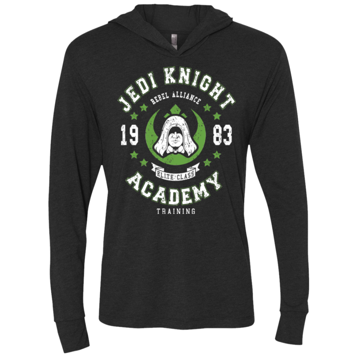 Jedi Knight Academy 83 Triblend Long Sleeve Hoodie Tee