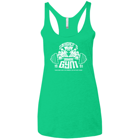 Zangief Gym Women's Triblend Racerback Tank