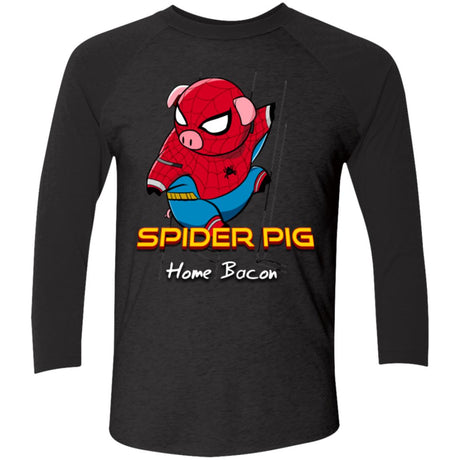 Spider Pig Build Line Men's Triblend 3/4 Sleeve