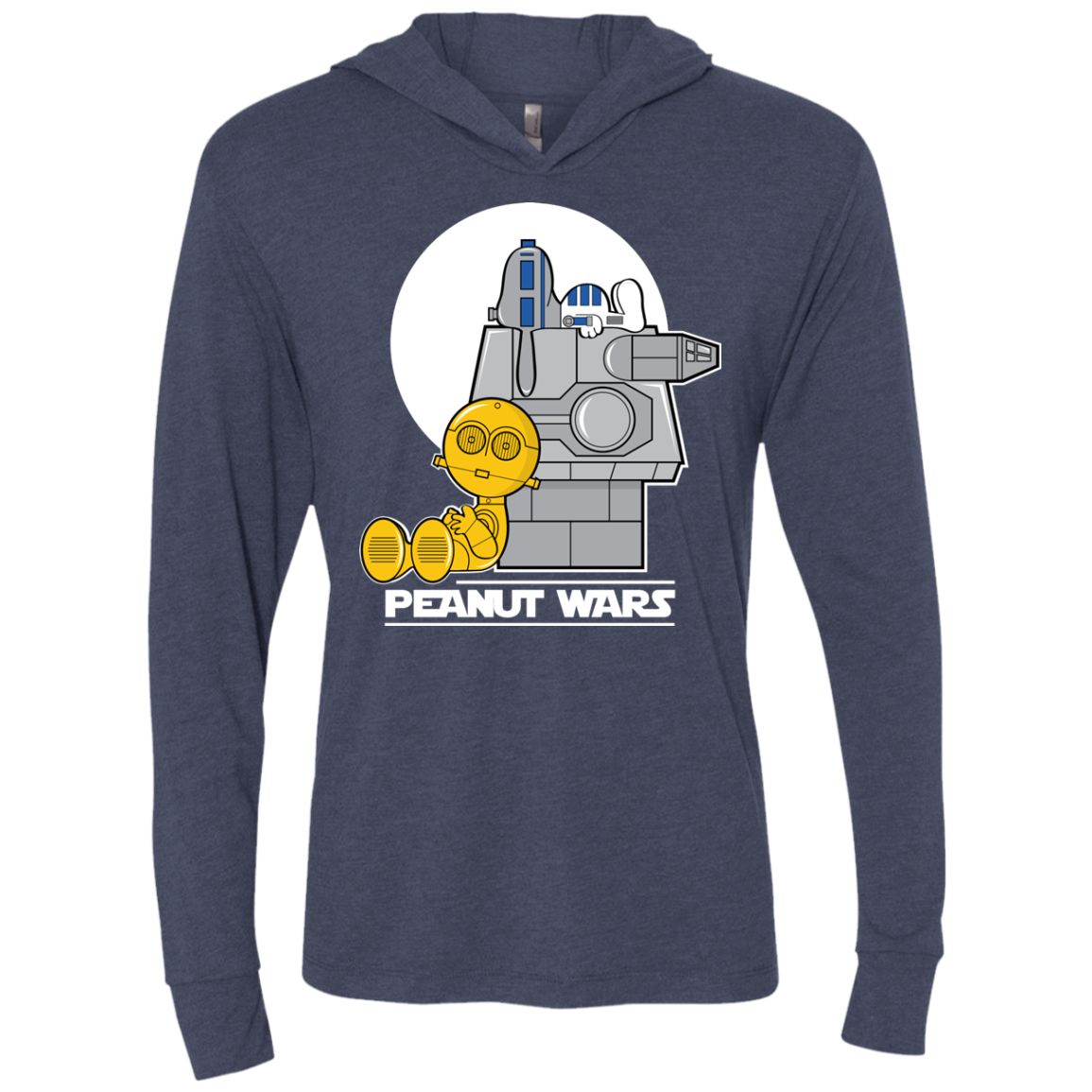 Peanut Wars Triblend Long Sleeve Hoodie Tee