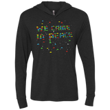 We came in peace Triblend Long Sleeve Hoodie Tee