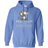 Keep Calm & Look Behind You A Three Headed Monkey Pullover Hoodie