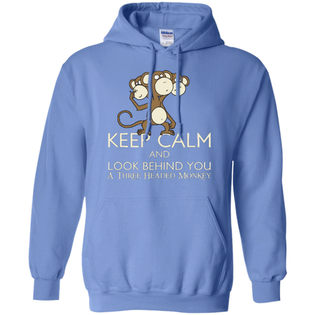 Keep Calm & Look Behind You A Three Headed Monkey Pullover Hoodie