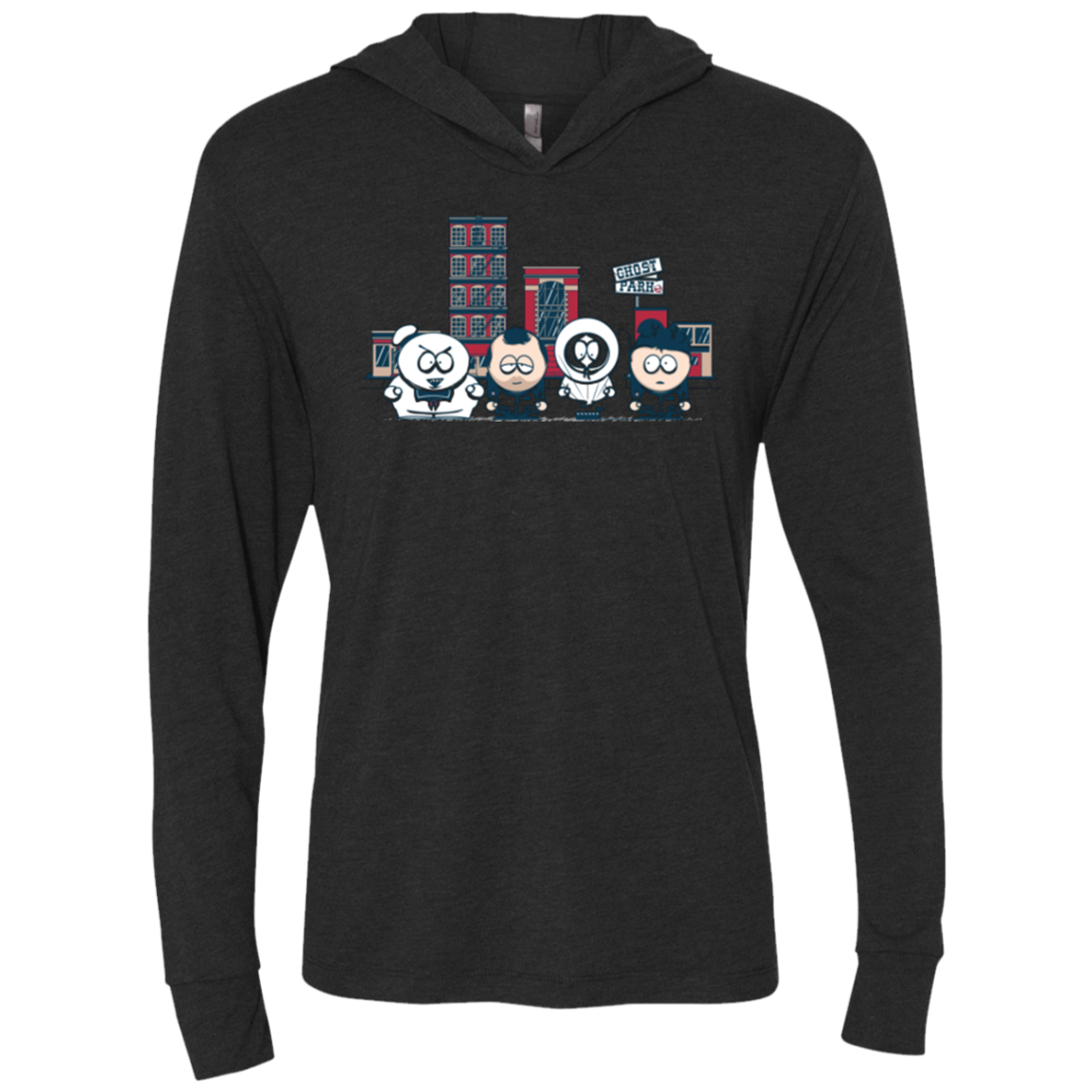 GHOST PARK Triblend Long Sleeve Hoodie Tee