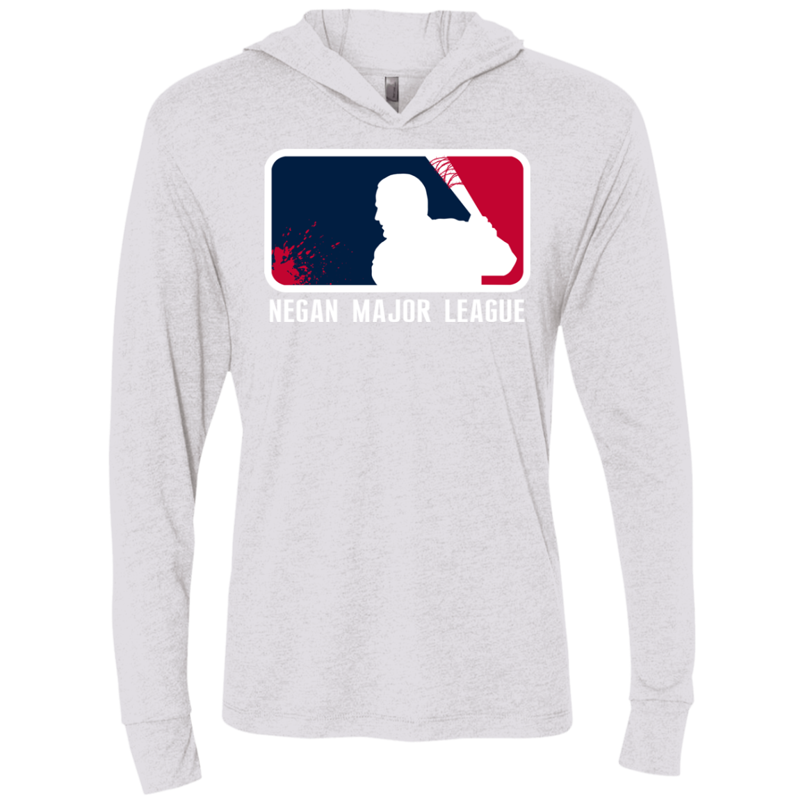 Negan Mayor League Triblend Long Sleeve Hoodie Tee
