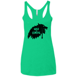 War is Coming Women's Triblend Racerback Tank