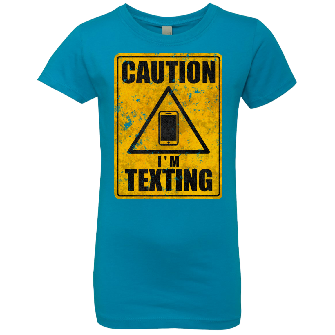 Caution I'm Texting Girls Premium T-Shirt