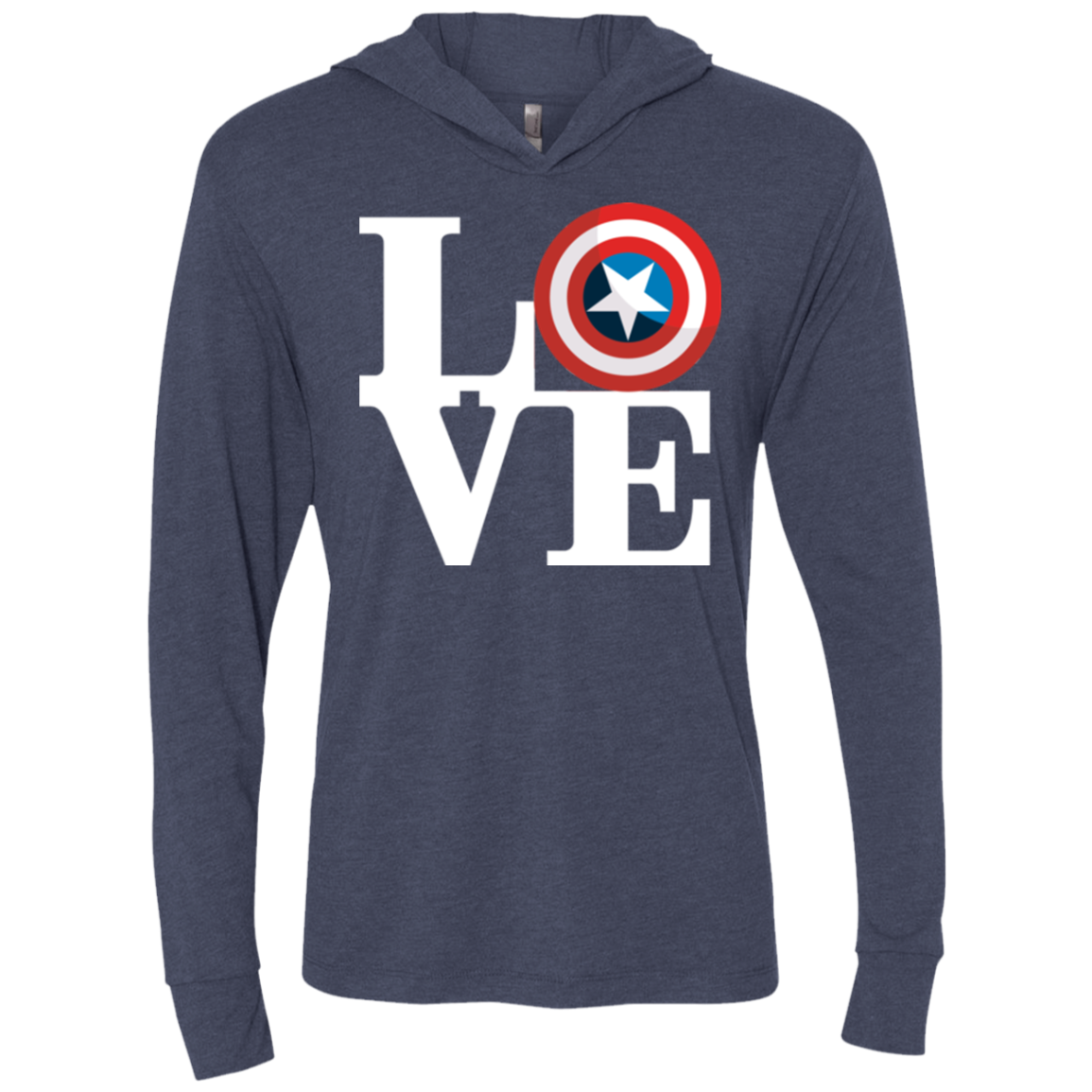 Captain's Love Triblend Long Sleeve Hoodie Tee