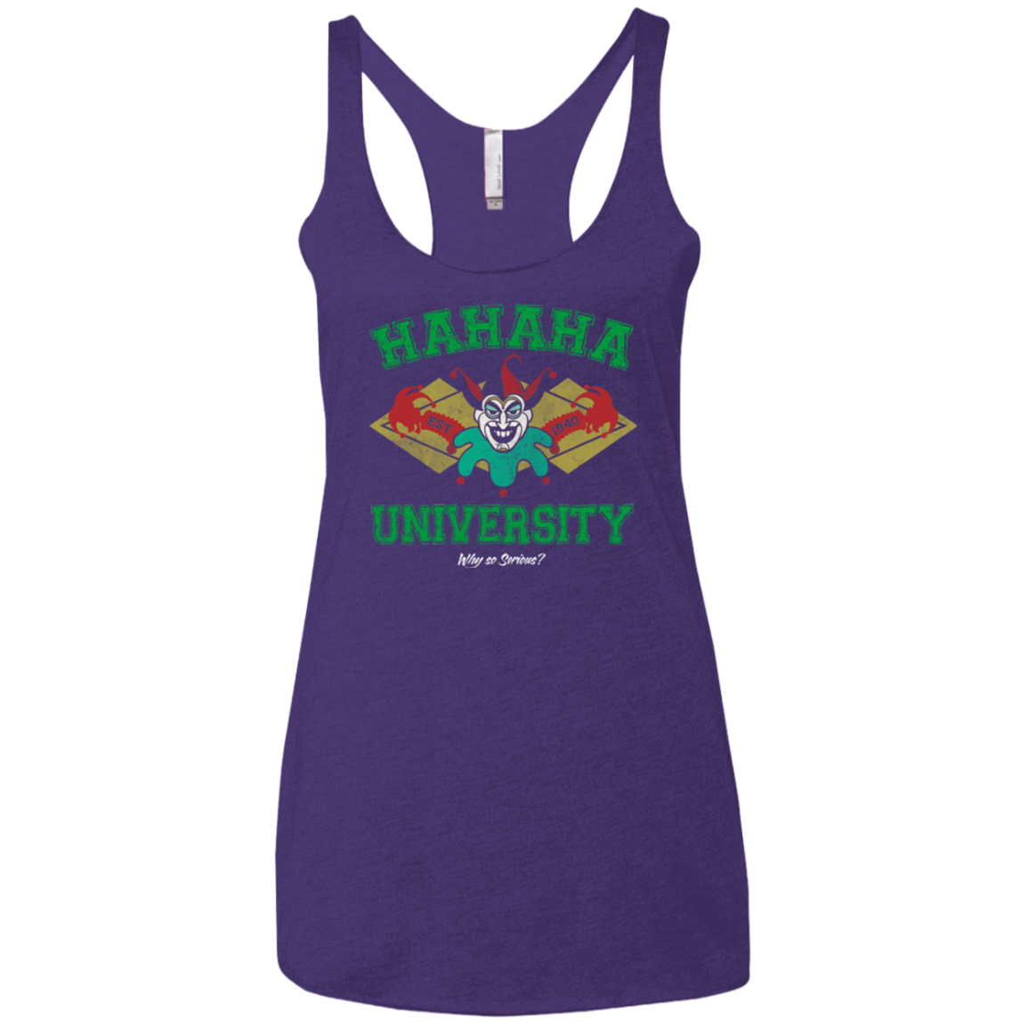 Hahaha University Women's Triblend Racerback Tank