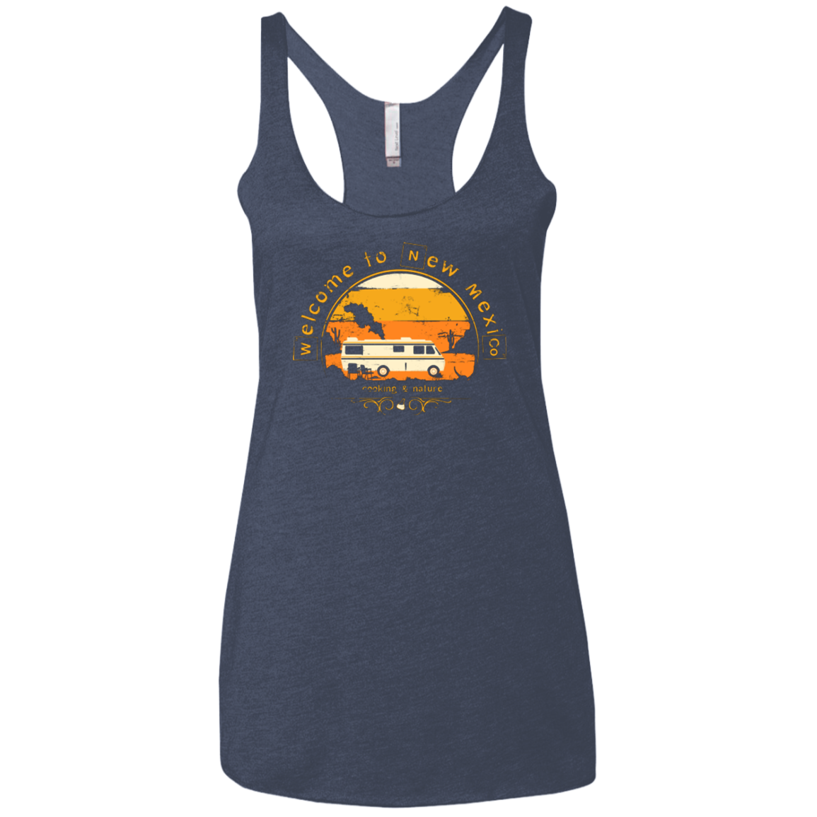 Welcome to New Mexico Women's Triblend Racerback Tank