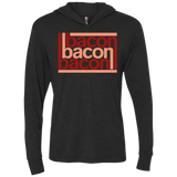 Bacon-Bacon-Bacon Triblend Long Sleeve Hoodie Tee