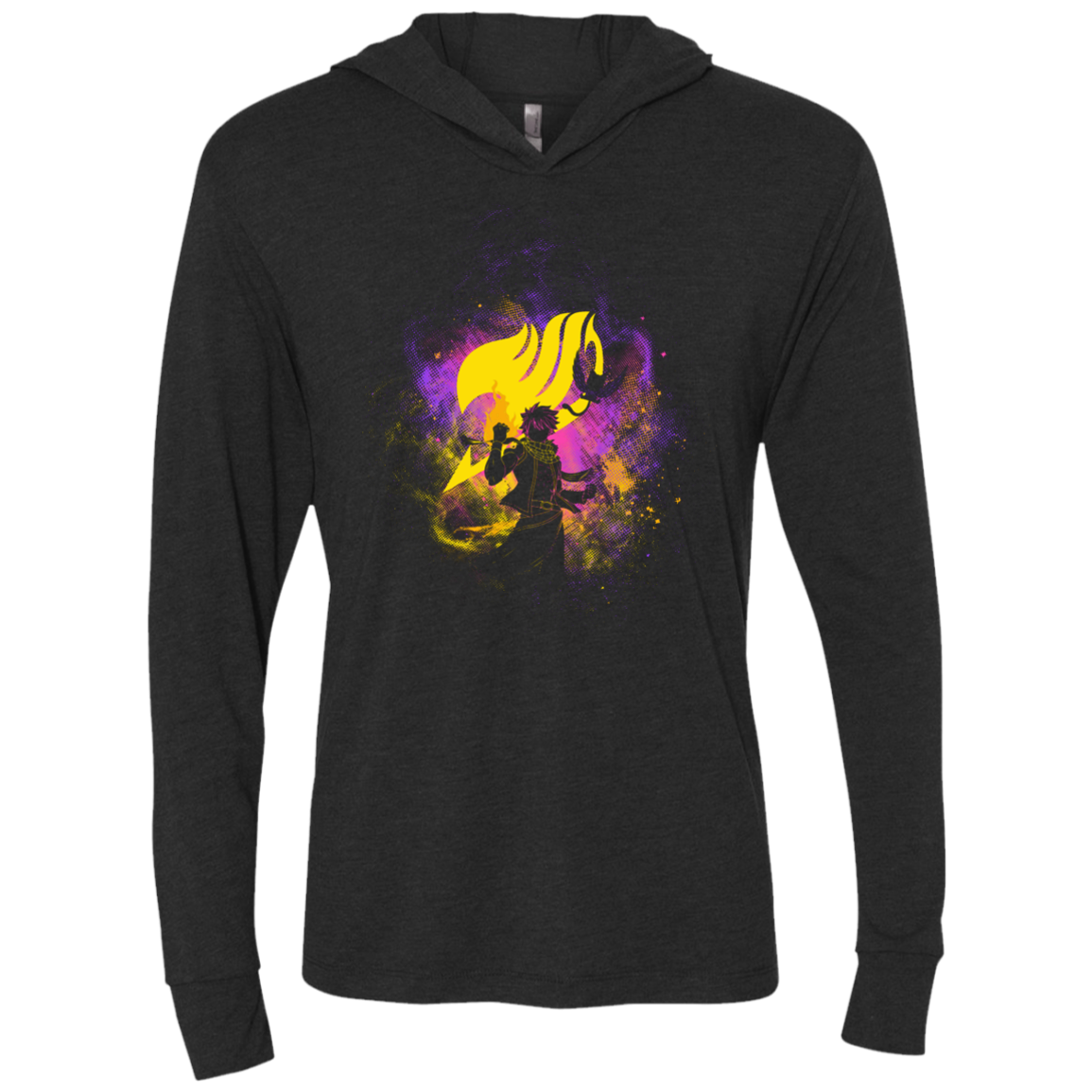 DRAGNEEL ART Triblend Long Sleeve Hoodie Tee