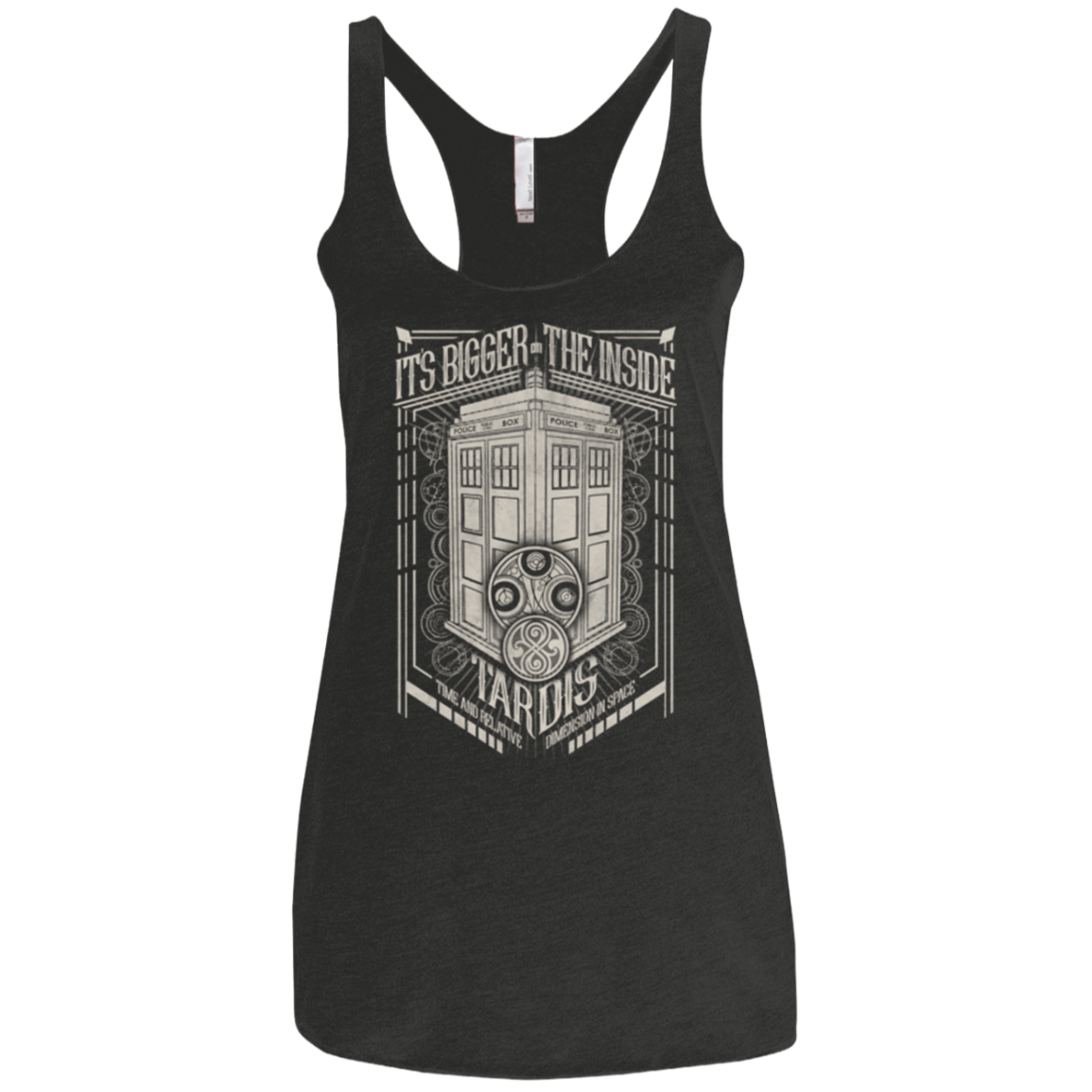 The Vintage Series - It's Bigger on The Inside Women's Triblend Racerback Tank