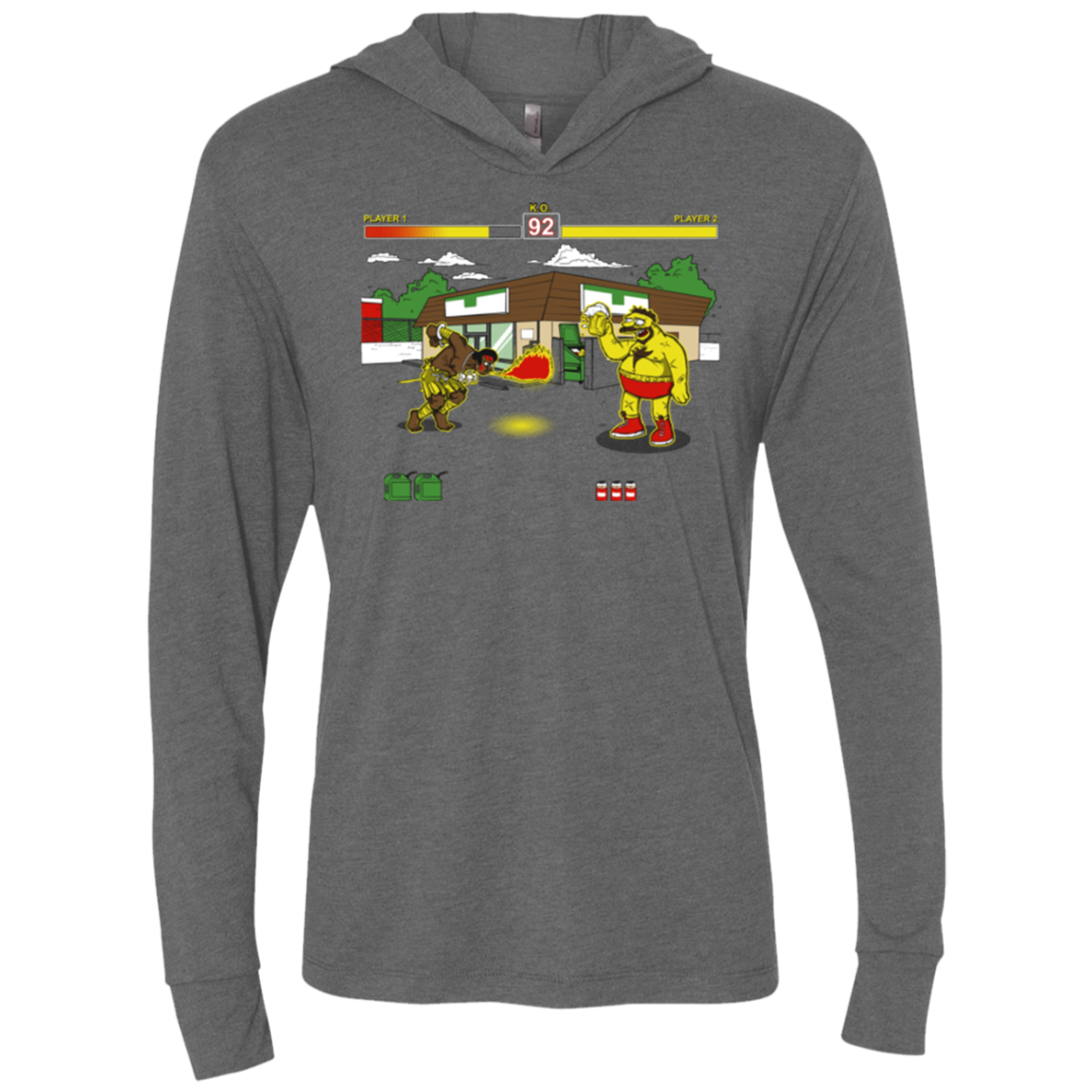 Springfield Fighter Triblend Long Sleeve Hoodie Tee