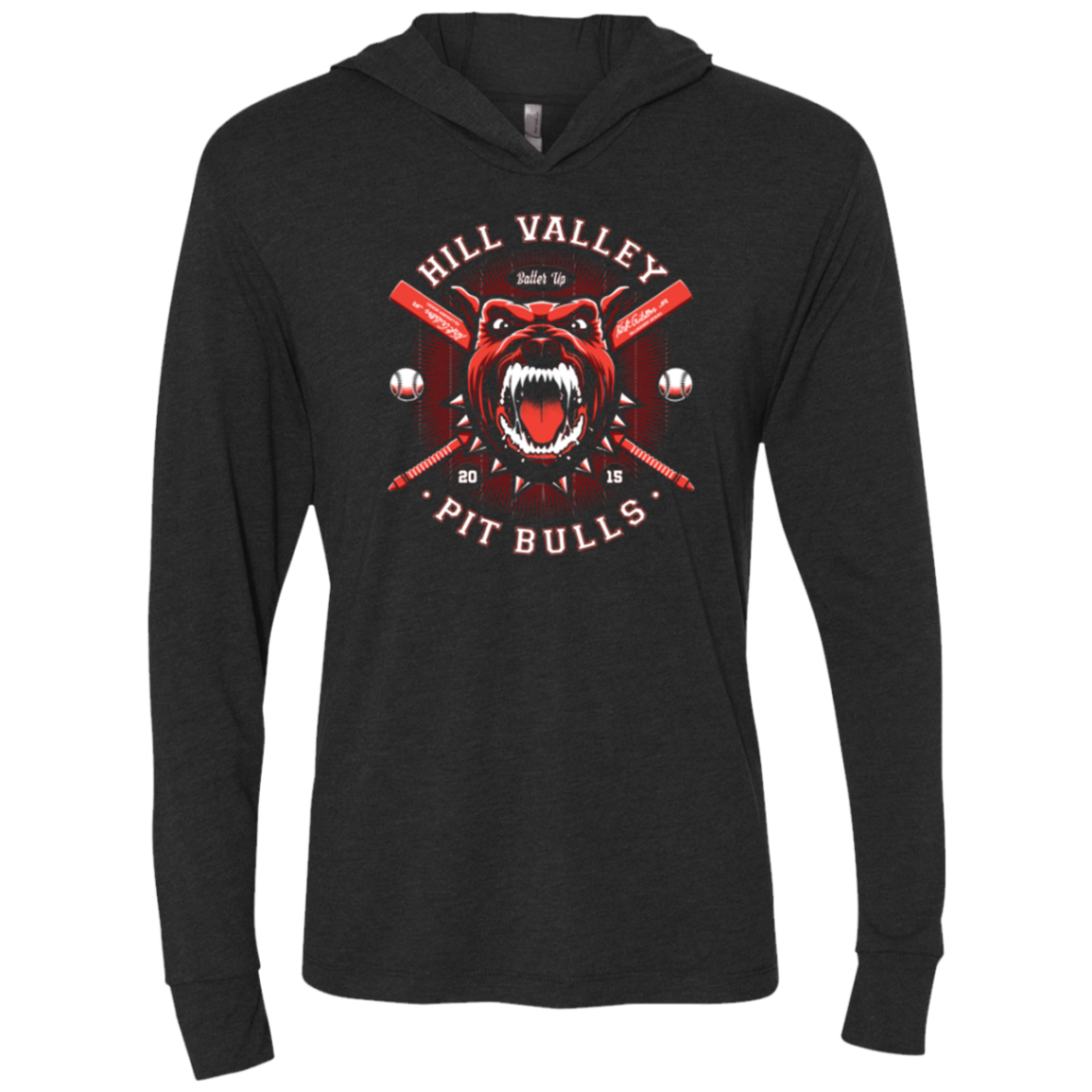 Batter Up Triblend Long Sleeve Hoodie Tee