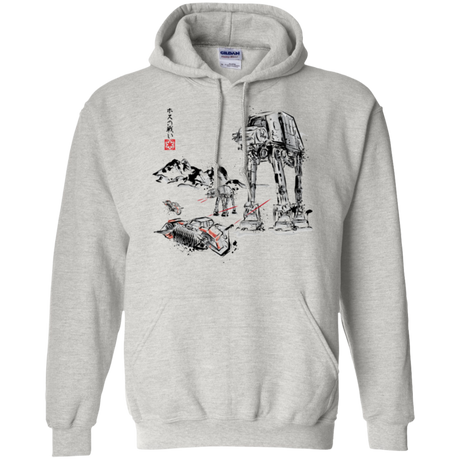 Battle in the Snow Sumi e Pullover Hoodie