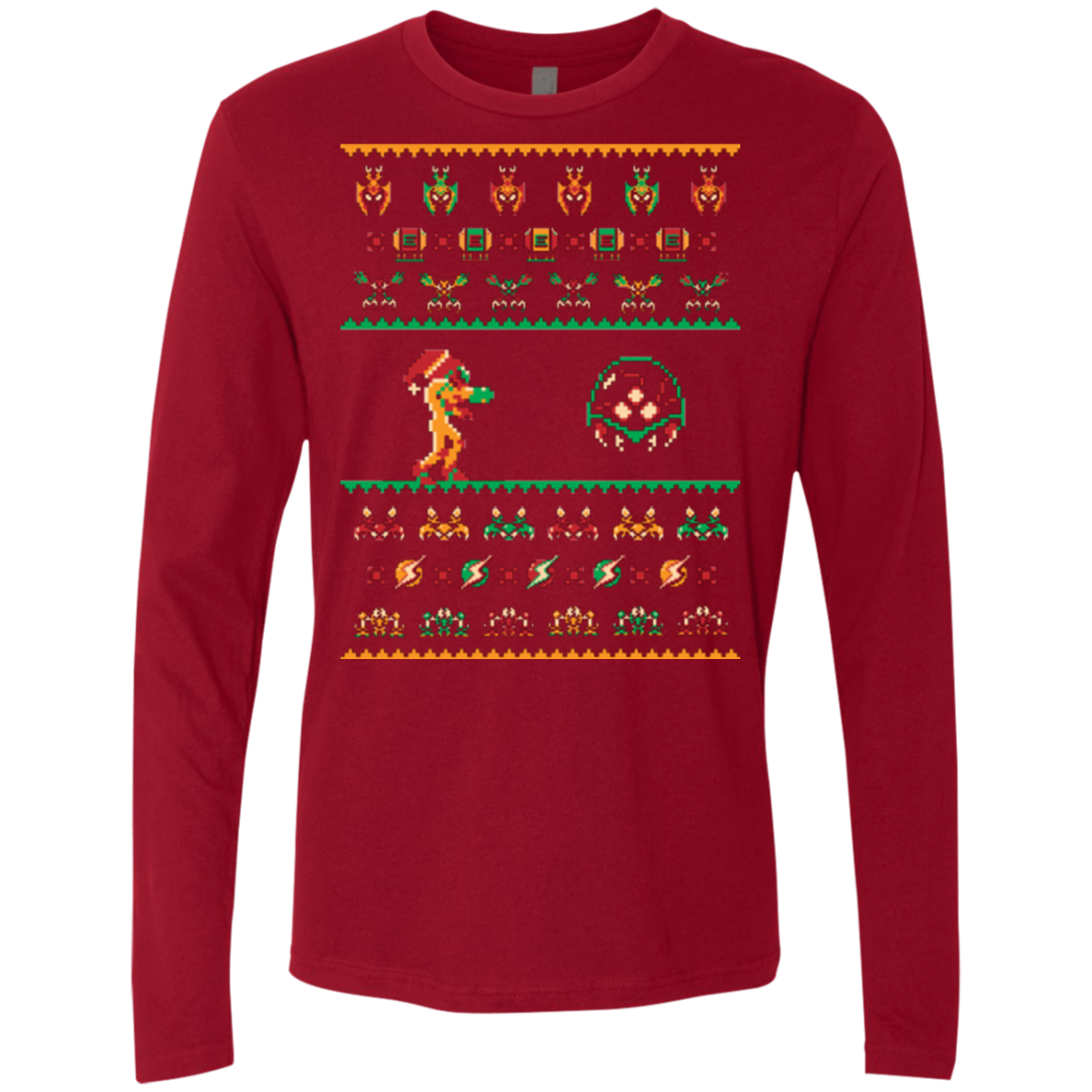 We Wish You A Metroid Christmas Men's Premium Long Sleeve