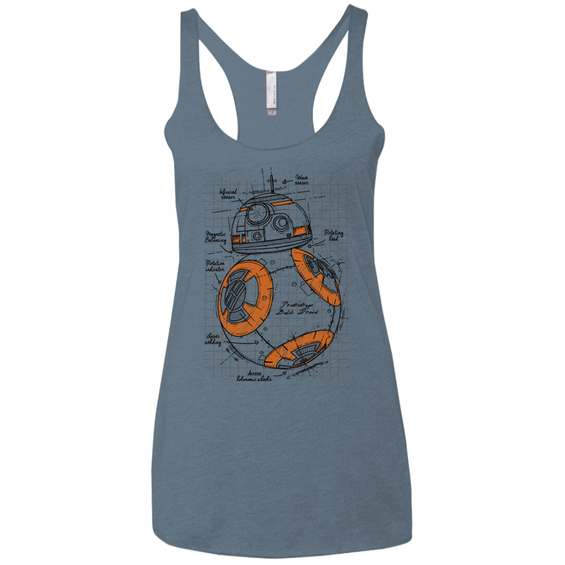 BB-8 Plan Women's Triblend Racerback Tank