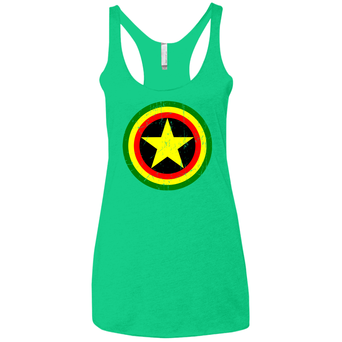 Captain Rasta Women's Triblend Racerback Tank