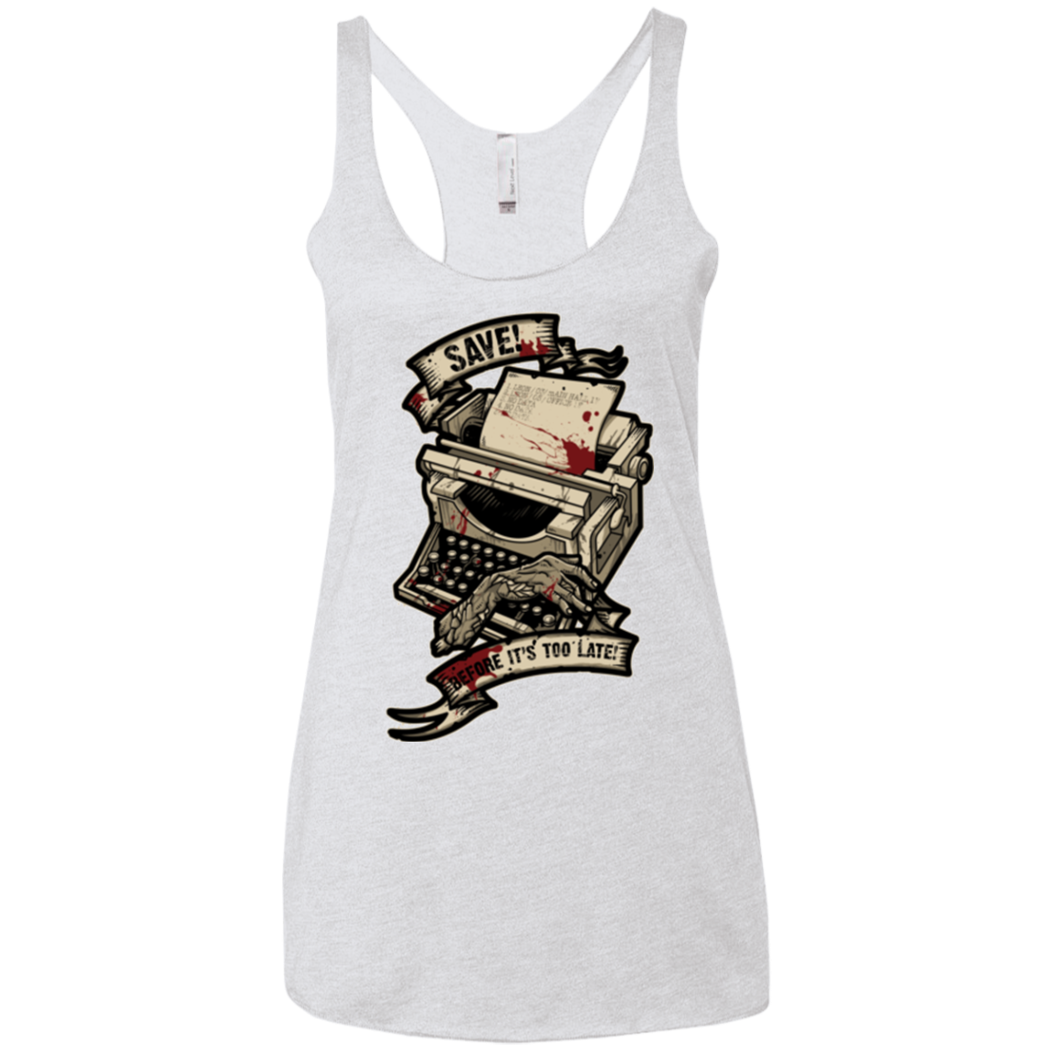 EVIL SAVE POINT Women's Triblend Racerback Tank