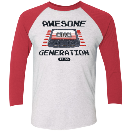 Awesome Generation Men's Triblend 3/4 Sleeve